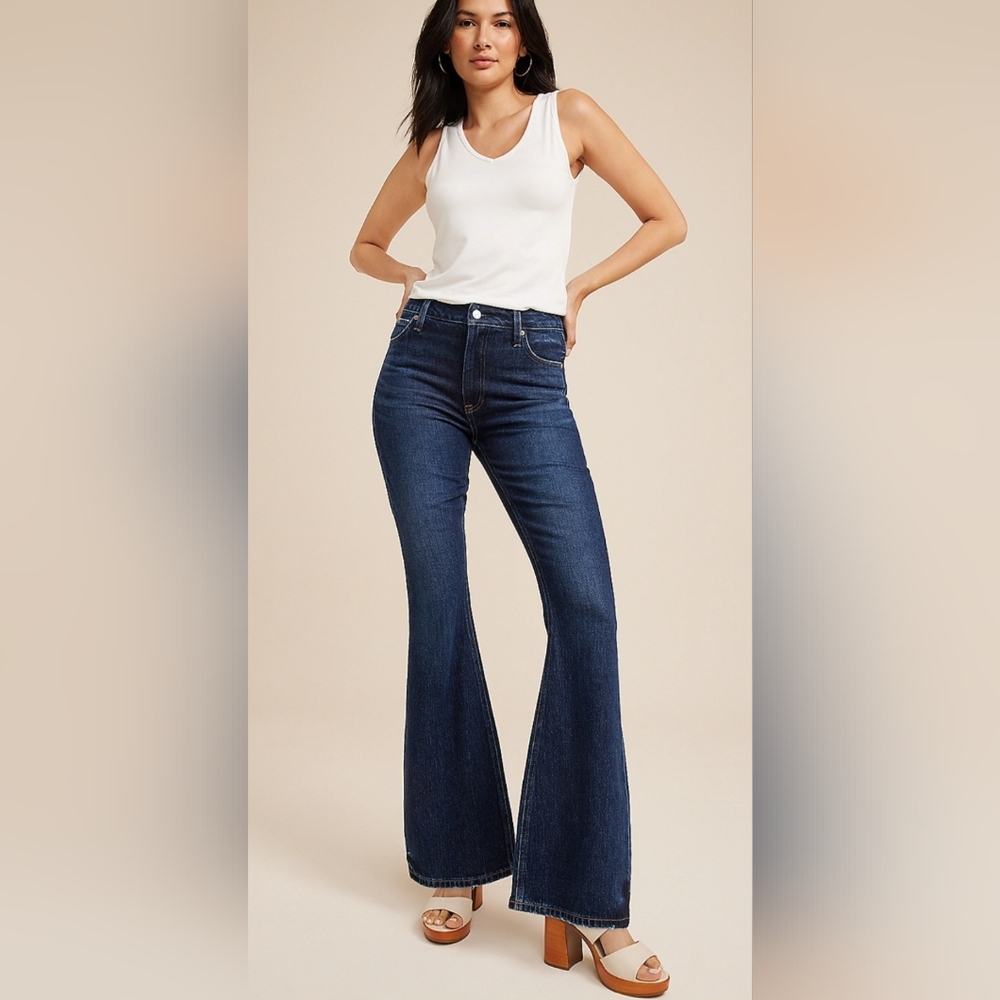 Goldie Blues™ High Rise Dark 90s Flare Jean